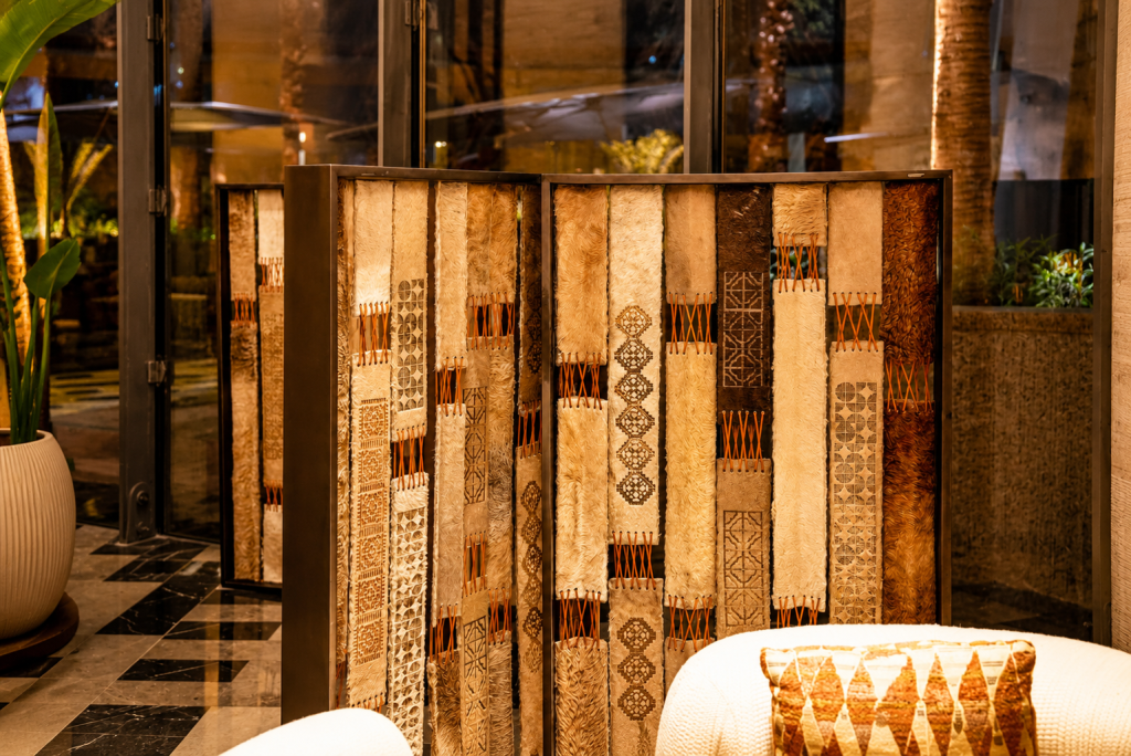 W hotel leather art