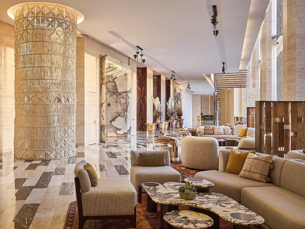Luxury hotel fabrics art