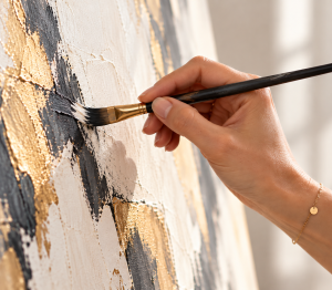 Artist Creating Luxury Hotel Wall Art